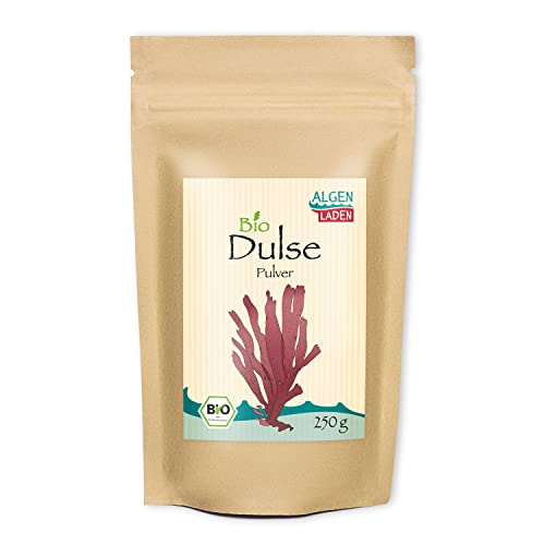ALGENLADEN BIO Dulse Pulver - 250 g | aus dem Atlantik | Rotalgen für Smoothies | Rohkost | Vegan | Jod