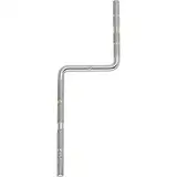 Meinl Percussion Rod Gewinkelt Stange - Gewinkelter Befestigungsstab - Z-Form - Stahl, Verchromt (MC-R3)