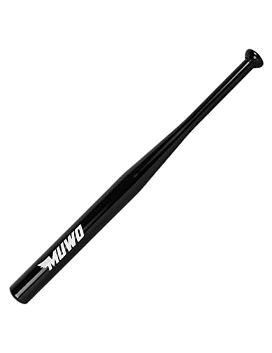 MUWO Baseballschläger aus rostfreiem, legiertem Stahl. Für Anfänger, Hobbyspieler und Profis geeignet, Länge: 28 Zoll (0,71 m), Gewicht: 980 g, in vielen (Schwarz)