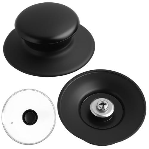 2PCS Topfdeckelknopf, Topfdeckel Griff Universal, Pot Lid Handle, Pot Lid Knob, Set aus hochwertigem Bakelit, hitzebeständig, rutschfest und langlebig, Ersatzknöpfe für Kochgeschirr