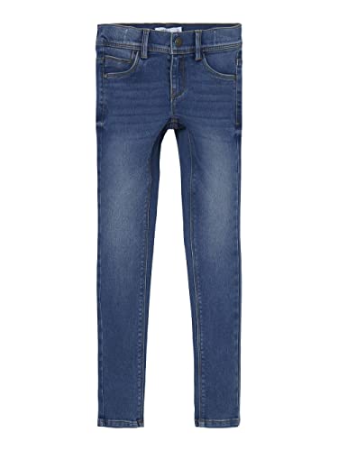 NAME IT Mädchen Nkfpolly Dnmtax buks Noos Hose, Blue Denim, 110 EU