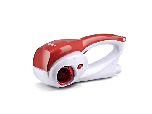 Girmi GT02 Wiederaufladbare Reibe, 12 W, 2 Edelstahlwalzen, Weiß/Rot