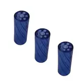 3 x Glas-Filterspitzen, 7 Löcher, 12 mm Design, leicht zu reinigen, blaue Farbe (3 Stück) 12 mm x 30 mm