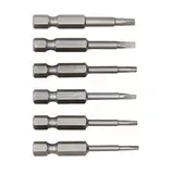 Fongmore 6 Stück 50 mm 1/4 Sechskantschaft Magnetischer Dreieckkopf Impact Grade Advance wärmebehandelter S2 Stahl TA1.8 TA2.0 TA2.3 TA2.5 TA2.7 TA3.0 Schraubendreher-Bits