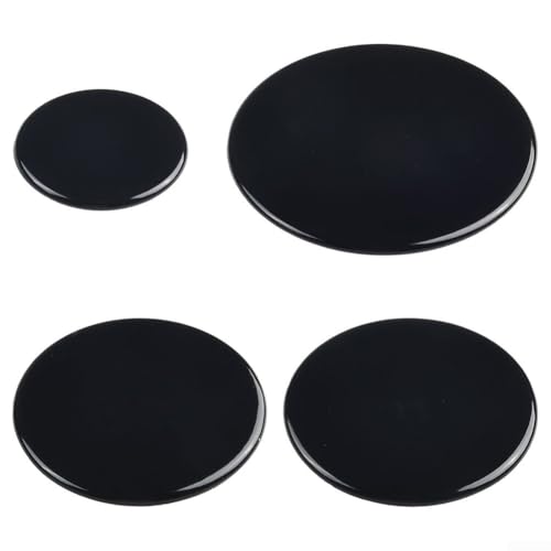 4 Stück Upgrade Herd Hut Set Ofen Gasherd Brenner Krone Flamme Kappe Abdeckung für Küche passend für Sabaf Herd Griffe Deckel Kit Herd Knopf (55 mm 75 mm 100 mm Durchmesser ) (flach)