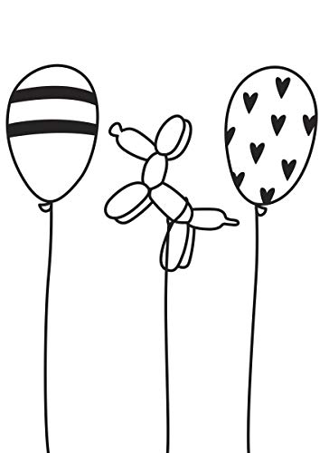 Darice 30032597 Prägeschablone, Prägefolder Ballons, Plastik, durchsichtig, A6