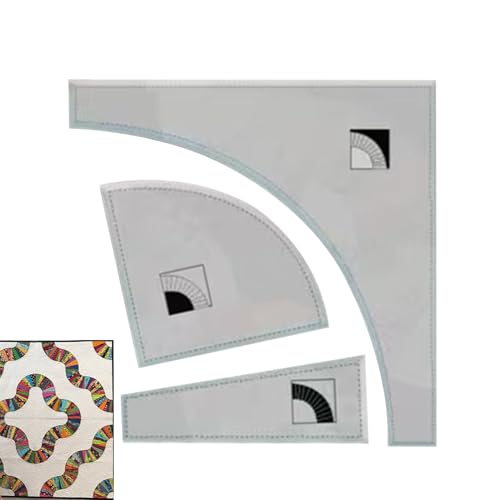 Gewellte Quilt-Vorlage, Präzisions-Quilt-Werkzeug, Acryl-Nähschablonen, Premium-Qualität, vielseitig einsetzbar, 132 g, perfekt für Quilt-Enthusiasten und Heimstudios