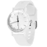 OFFCUP Damenuhr, Damen Analog Quarz Uhr mit Silikon Armband, Uhren Damen Sportlich Elegant Casual Armbanduhr Krankenschwester Quarzuhr Farbe Buntfarbig, 3 Zeiger, 38 mm Gehäusegröße-Weiß