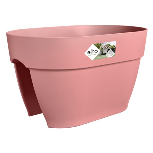 elho Vibia Campana Flower Bridge 40 - Übertopf für Balkon & Außen - Ø 39.0 x H 22.0 cm - Rosa/Puderrosa