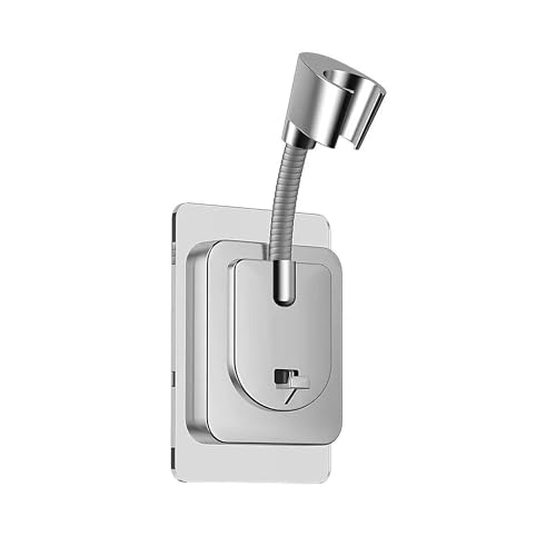 Duschkopfhalterung ohne Bohren, Verstellbare Handbrause Halterung mit Silikon-Adapter, Wandmontage, starker Kleber, Duschkopfhalter für Bad, Duschkopf Halterung, Shower Head Holder