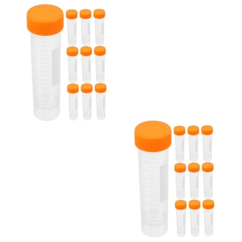 iplusmile 20 Stk Zentrifugenreagenzglas Zentrifugenröhrchen Testfläschchen Reagenzgläser Mit Schraubdeckel Aufbewahrungsröhrchen Reagenzglaszentrifuge 50 Ml Reagenzglas Polypropylen