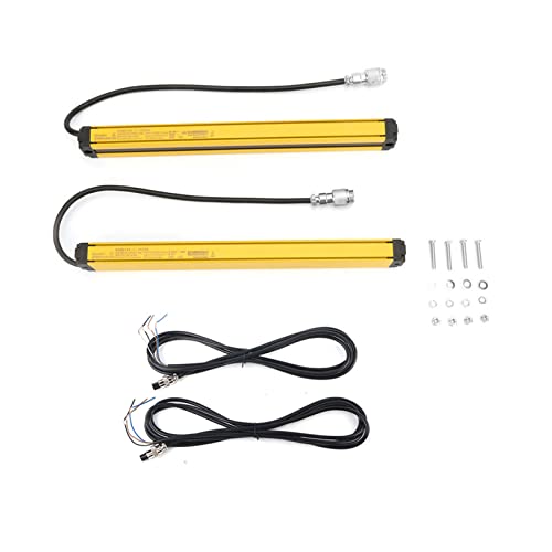 Sicherheits Lichtvorhang Sensoren, 6 Beams Lichtvorhang Sensorschalter DC10–30 V Lichtgitter Sicherheitsgerät, BEM0640-C-200NB Sicherheitslichtgitter Optischer Gittersensor C Typ Dünner Lichtschranke