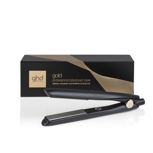 ghd Gold Haarglätter & Styler in Schwarz - Professionelles Fortgeschrittenes Styling, Für Sleekes, Glattes Haar mit Mehr Glanz - Für Alle Haartypen
