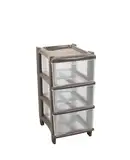 Gio'Style Essential Cassie Kommode | 3 Schubladen | Anthrazit | H 60 cm | Made in Italy