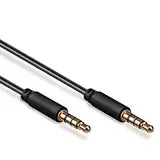 Goobay 63832 Audio Verbindungskabel AUX, 3.5 mm Stereo, 4-Pol, Slim, CU, , 3.00 m Kabellänge