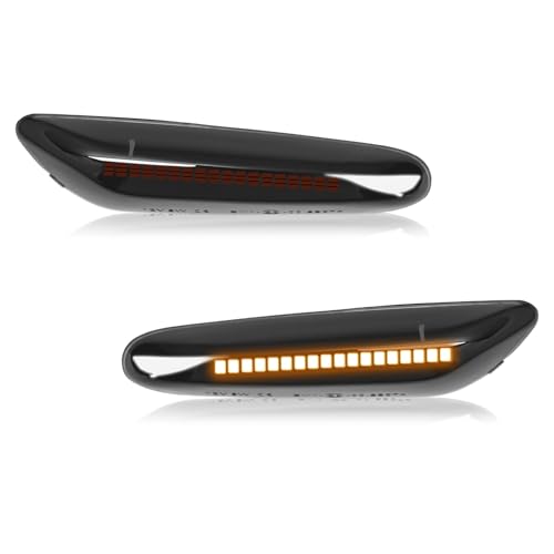 Wonvify LED Blinker Seitenblinker mit Canbus Fehlerfrei, LED Seitenblinker Blinker 1 Paar, für BMW 1 Series E81 E87 3 Series E46 E36 E90 E91 E92 E93 5 Series E60 E61 X1 E84 X3 E83
