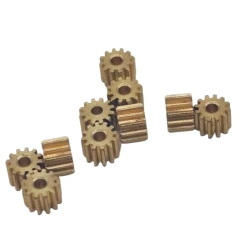 Zahnradwelle 10 Stück, 0,25 Modul, 10 Zähne, Messing, kleines Zahnrad, 0,25 m, 10 Zähne, 101 A, Ritzel, 2,95 mm Durchmesser, 1 mm, eng anliegendes mechanisches Metallgetriebe Motorritzel