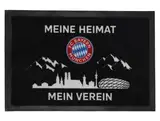 FC Bayern München Fan Fußmatte - Meine Heimat Mein Verein - schwarz Matte Logo Fußabtreter FCB