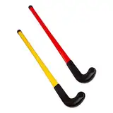 Sport-Thieme Hockeyschläger School | 89 cm | 400 g | rot, gelb | Ideal für den Schulsport | elastisch und bruchsicher | weicher Fuß | hinterlässt keinerlei Streifen | stabil