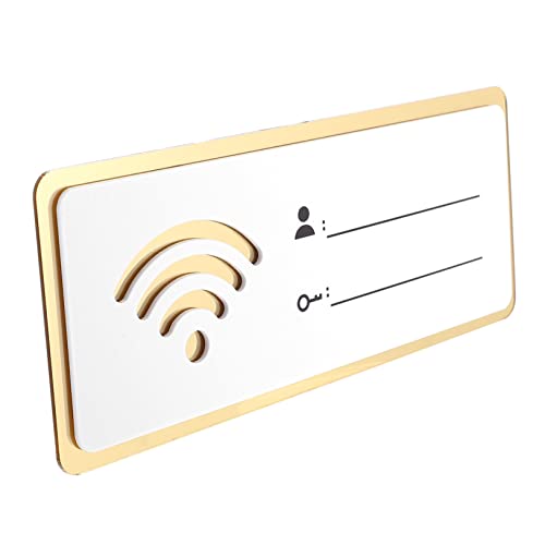 Sewroro WLAN-Zeichen WLAN-Board-Schild Bitte WLAN Kennwort Schild Wifi Hinweisschild hochzeitsdekoration bügelbrett schwarz und passwort wifi zeichen Acryl-WLAN-Beschilderung Weiß