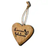 Personalisierte Holzherzen mit Gravur | Holz Herz mit Name als Geschenk gravieren Lassen