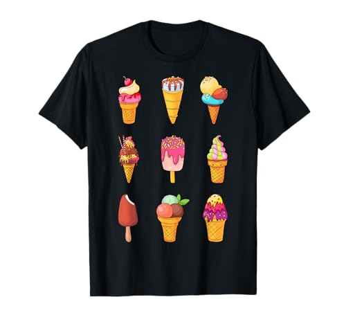 Eis Eisbecher Softeis Eiskrem Eiscreme Speiseeis Eisspeisen T-Shirt