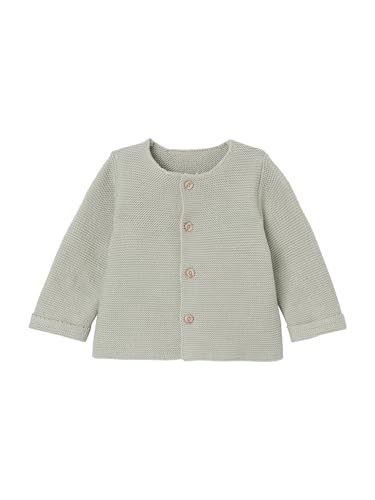 Vertbaudet Baby Strickjacke aus Baumwolle Basic salbeigrün 56