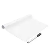 AMIGO Selbstklebende Whiteboard-Folie - Enthält eine Rolle Statisch Haftende Folie und 1 Whiteboard-Marker, Geeignet für alle Harten Oberflächen, kein Klebstoff oder Magnet Erforderlich 44cm x 2m