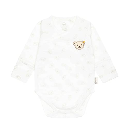 Steiff Unisex Baby Basic Wickelbody Langarm Unterwäsche, Cloud Dancer, 68