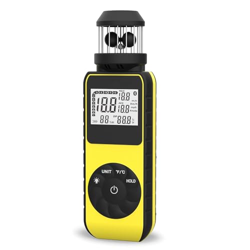 GOYERRNES Digitaler Anemometer Windmesser Handheld mit Wind Cup Anemometer Tragbarer 881M Geschwindigkeitsmesser mit Kompass