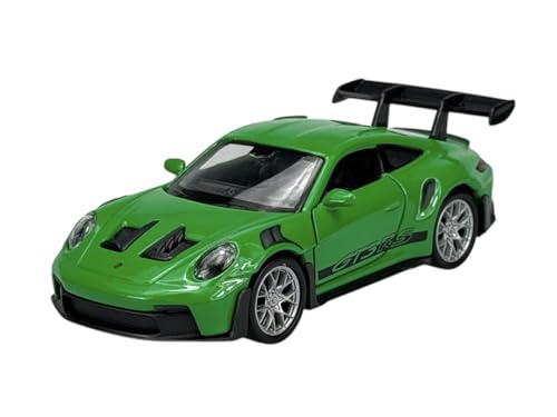 Welly Modell Auto Kompatibel mit Porsche 911 992 GT3 RS Coupe Grün ca 1/34-1/39 Metal Modell Auto Die Cast Neu im Kasten