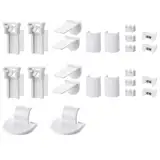 4 Kit 24 Stück Plissee Ersatzteile Set Klemmträger Zubehör, Plissee Klemmträger Zubehör Klemmfix Halterung, Ohne Bohren Verstellbar Plissee Ersatzteile Set Verstellbereich