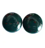 Atemberaubende natürliche Blutstein-Paar Cabochon für Ohrringe, runde Form, Größe 19 x 19 x 7 mm, Schmuckherstellung, Edelstein-Lieferanten, New Crafts, 24164
