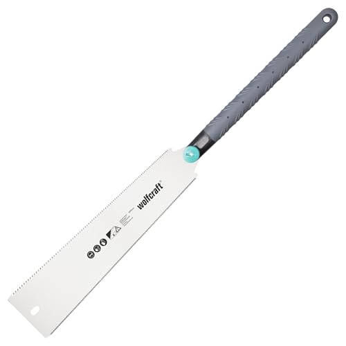 wolfcraft Japansäge I 6955000 I Beidseitig verzahnte Handsäge mit extra großem Sägeblatt I Ideal für die Bearbeitung von Holz, Kunststoff und Fußleisten