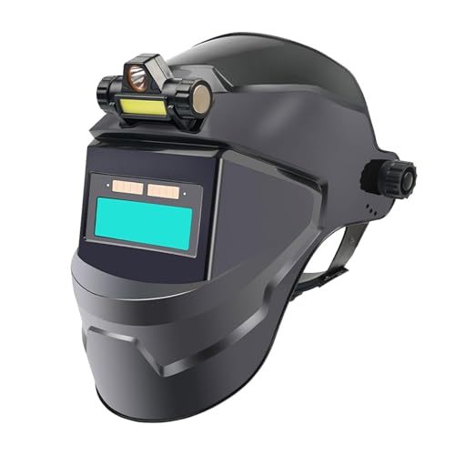 Automatisch verdunkelnder Schweißschutz | Fortschrittliche True-Color-Schweißhaube mit Solarenergie für Metallarbeiten, Autoreparaturen, Baugewerbe und Lebensmittelherstellung – Premium-Schutzausrüstu