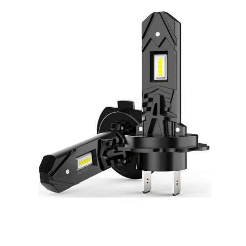 Mefluctuate Halogen Auto Lampen H7,12V 55W 400% Helligkeit als Halogenlampen11000LM 6000K Kaltes Weiß,1:1 Mini-Größe, 2 Stück