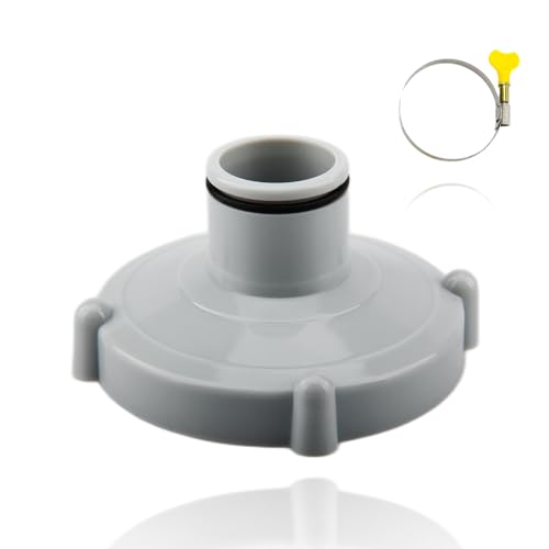 Fox·Bunny Adapter für Saugschlauch (Ø 80 mm auf Ø 32 mm), Adapter für Poolschlauch an Filteranlage für Quick-up Pools von Intex und Bestway mit Schlauchschelle