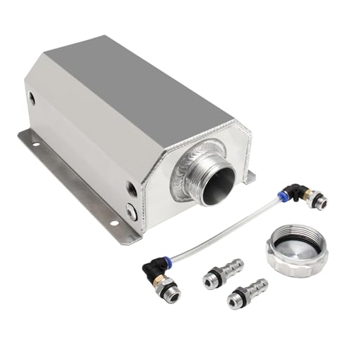 Universal Coolant Overflow Tank 2L Expansion Catch Can Universal Kühlerreservoir Polished Aluminium Expansion Tank Automobilmotor Kühlmittel Recovery Kits Kühlerreservoir Tank
