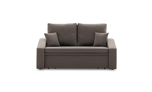 Sofini Sofa Hewlet mit Schlaffunktion! Best Schlafsofa! 2- Sitzer Sofa! Polstermöbel mit stauraum. Schlafsofa mit schlaffunktion und Bettkasten. Kleines Sofa! (MIKRO 27)