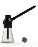 NOBLE HOOKAH Glas Bong Mini Wasser Bong - Premium Tragbare Mini Shisha Set für Reisen, Aluminium Glasbong wasserpfeife für Freund, Vater, Ehemann oder Freunde, Schwarz