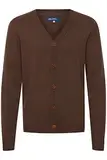 Blend BHLennard Herren Strickjacke Cardigan Feinstrick mit V-Ausschnitt Knopfleiste Baumwollmischung Regular fit, Größe:L, Farbe:Mocca Mix (70816)