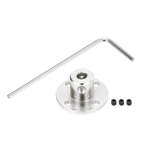 QUARKZMAN 1 Stück 4mm Flanschkupplung mit Mini-Inbusschlüssel und Befestigungsschraube Wellenkupplung für DIY RC-Modellmotoren