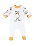 Chicco Unisex Baby, Tutina in ciniglia Con piedino Kleinkind-Schlafanzüge, Bianco, 62