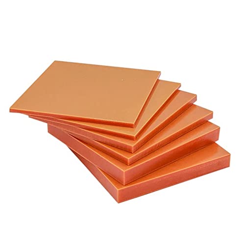 2Stück 30mm×200mm×200mm Bakelit Phenolic Harz Flachplatte Blatt Orange elektrische Klebetafel Elektrische Diele