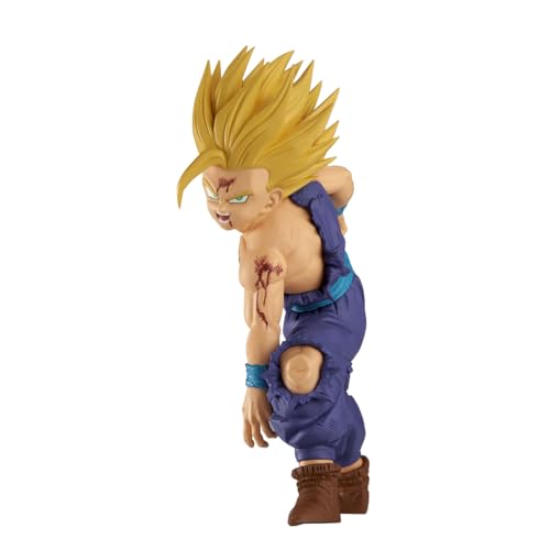 Banpresto Gohan Super Saiyan Vs Cell Actionfigur, Dragon Ball Z, Match Makers, 10 cm, BP28683P, Mehrfarbig, Sammelfigur, optimal für Anime-Fans