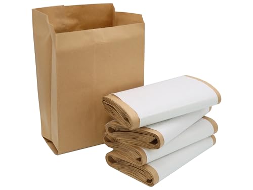 Bio-Kompostbeutel aus Kraftpapier, 10 Liter, 20 x 27 cm, 40 Stück, braun, kompostierbar