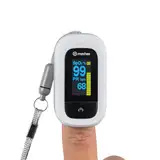 med100 Pulsoximeter oximeter pulse oximeter finger sauerstoff (Grau/Weiß, Ermittlung der Herzfrequenz und arteriellen Sauerstoffsättigung)| 1er Pack