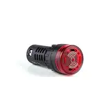 22 mm AD16-22SM 12V 24V 220V Blinklicht LED Rot Aktivsummer Anzeige Rot Grün Gelb 1 Stück (Color : Red, Size : 48V)