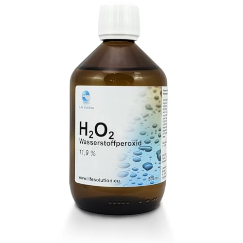 Life Solution - Wasserstoffperoxid 3% - hergestellt aus pharmazeutisch reinem H2O2, Ph.Eur. - 500 ml - 3 Prozent