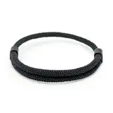 Paracord Armband aus Segeltau für Männer & Frauen | Verstellbares Surfer Segler Nylon Band | Einfaches dezentes Armband für den Alltag, Outdoor und Freizeit | Viele Farben (Schwarz)